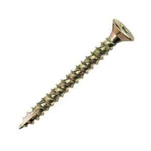 Image of TurboGold Yellow zinc plated Carbon Steel Woodscrews Dia4mm L25mm Pack of 200