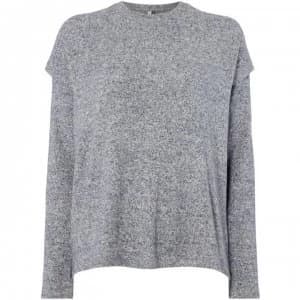 Image of Maison De Nimes Cut and Sew Rib Trim Blue Marl 8 - Blue Marl
