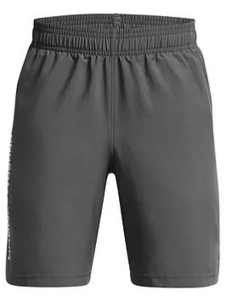 Image of Under Armour Woven Graphic Shorts Junior Boys Performance Shorts 7-8 (S) Grey 47809926175