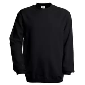 Image of B&C Unisex Set In Modern Cut Crew Neck Sweatshirt (2XL) (Black)