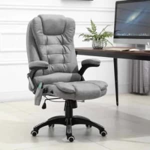 Image of Agar Faux Leather Executive Chair with Heating and Massage Function, Grey