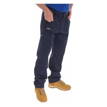 Image of Click - ACTION WORK TROUSERS NAVY 32S - Navy Blue