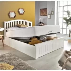 Image of Bedmaster - Grayson Wooden Ottoman White Double