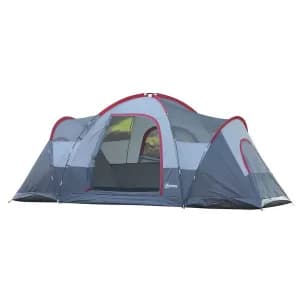 Image of Outsunny Fibreglass & Steel Frame 5/6 Person Lightweight Camping Tent Blue