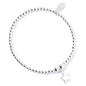 Image of Star Charm Sterling Silver Ball Bracelet