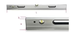 Image of Beta Tools 1696S Aluminium Levelling Staff - 2 Vials 3000mm 016960430