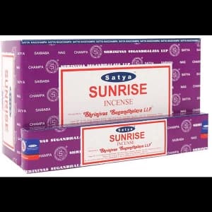 Image of Box of 12 Packs of Sunrise Incense Sticks by Satya