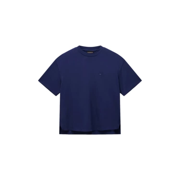 Image of Womens T-Shirt Napapijri Aurora Boxy Bleu Female 2XS