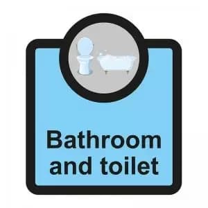 Image of Assisted Living Sign Bathroom and toilet - SA FMX 266 x 310mm