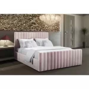 Image of Keesa Bed King Plush Velvet Pink
