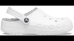Image of Crocs Baya Lined Clogs Unisex White / Light Grey W4/M3