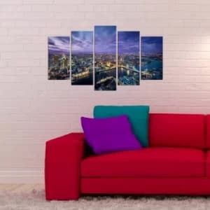 Image of 5MX-58 Multicolor Decorative MDF Painting (5 Pieces)