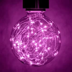 Image of Prolite Globe LED Light Bulb G95 B22 1.7W Magenta