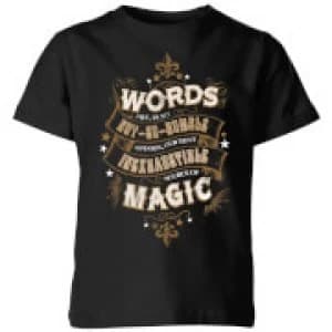 Image of Harry Potter Words Are, In My Not So Humble Opinion Kids T-Shirt - Black - 9-10 Years