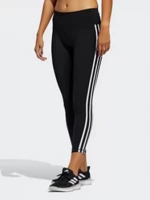 Image of adidas Believe This 2.0 3-stripes 7/8 Leggings, Purple/Black, Size XL, Women