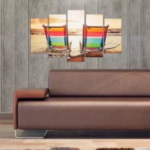 Image of 5MX-110 Multicolor Decorative MDF Painting (5 Pieces)