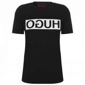 Image of Hugo Boss Demali Reversed Logo T-Shirt Black Size L Men