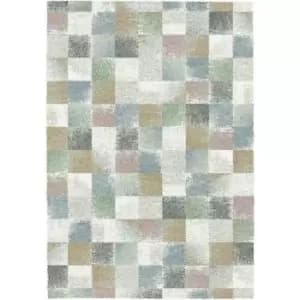 Image of Mastercraft Mehari Heatset Wilton Rug 023-0245/6464 - 67x340cm Runner - Grey/Brown/Blue/Green