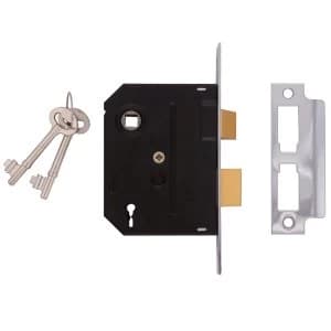 Image of Union 2295 2 Lever Mortice Sashlock Chrome Finish 76mm 3" Visi