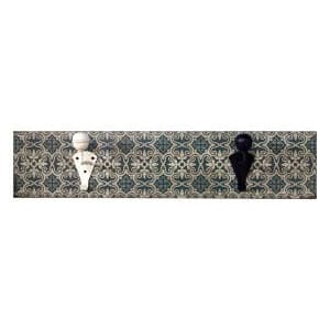 Image of Wall Hanging Blue and White Hooks