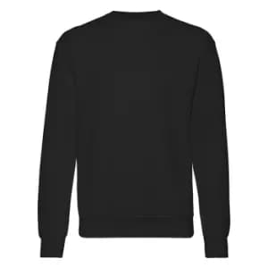 Image of Fruit Of The Loom Mens Set-In BelcoroA Yarn Sweatshirt (L) (Black)