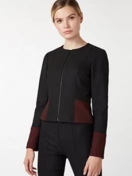 Image of Hobbs Corinne Jacket - Black Bordeaux