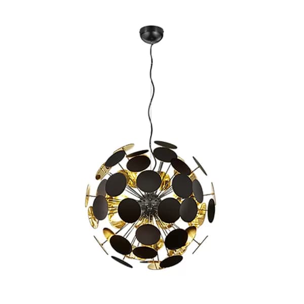 Image of Discalgo Young living 6 Light Spherical Pendant Ceiling Light Black Matt