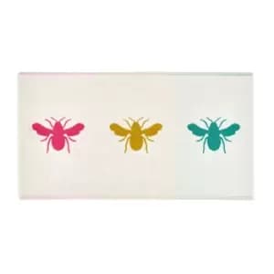 Image of Joules Rainbow Bee Bath Mat, Multi