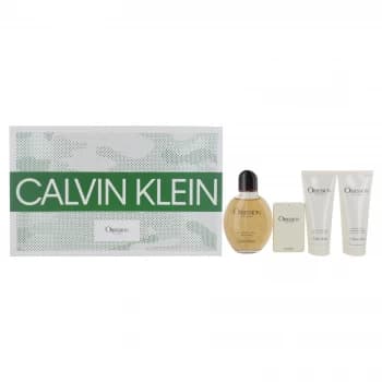 Image of Calvin Klein Obsession Gift Set 125ml Eau de Toilette + 100ml Shower Gel + 100ml Aftershave Balm + 20ml Eau de Toilette