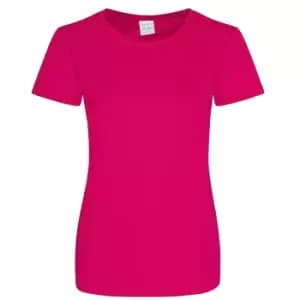Image of AWDis Just Cool Womens/Ladies Girlie Smooth T-Shirt (XS) (Hot Pink)