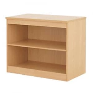 Image of Dams International Bookcase with 1 Shelf Deluxe 1020 x 550 x 725mm Beech
