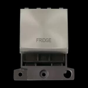 Image of Click Scolmore MiniGrid 20A Double-Pole Ingot Fridge Switch Satin Chrome - MD022SC-FD