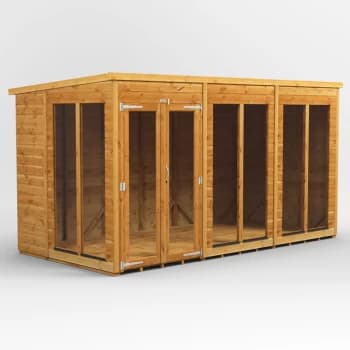 Image of 12x6 Power Pent Summerhouse - Brown
