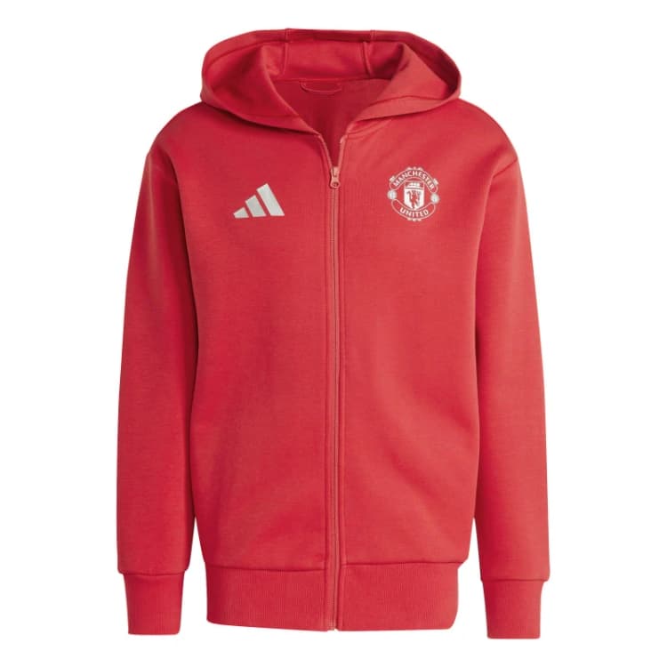 Image of adidas Manchester United Anthem Jacket 2024 2025 Adults Licensed Tracksuit Tops S Red 37476108350