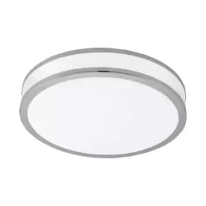 Image of Wall Flush Ceiling Light Colour White Shade White Chrome Plastic Bulb LED 18W