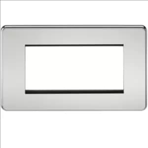 Image of KnightsBridge Screwless 4G Modular Faceplate - Polished Chrome