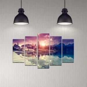 Image of 5DMDF-28 Multicolor Decorative MDF Painting (5 Pieces)