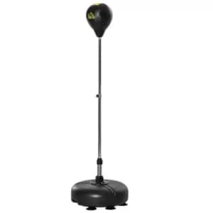 Image of HOMCOM Punching Bag with Stand Boxing Bag Set with Adjustable Height Black Gold