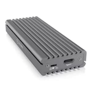 Image of Icy Box (IB-1817MA-C31) External M.2 NVMe SSD Enclosure, USB 3.1 Gen2 Type-C (USB-A cable included), Aluminium, Thermal Pad