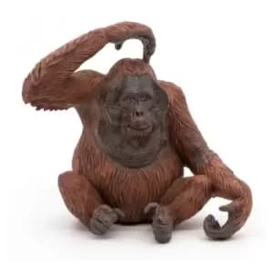 Image of PAPO Wild Animal Kingdom Orangutan Toy Figure, Three Years or Above, Orange (50120)