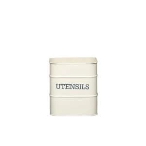Image of KitchenCraft Living Nostalgia Metal Kitchen Utensil Holder, 15 x 16cm - Antique Cream