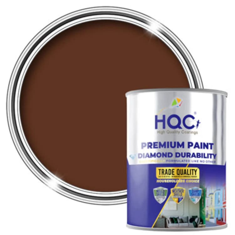 Image of Hqc Masonry Touch Up Paint - Repairs & Covers Brick, Concrete, Pebbledash & Plaster - Leaf Brown - 1L
