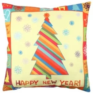 Image of A11848 Multicolor Cushion Happy New Year