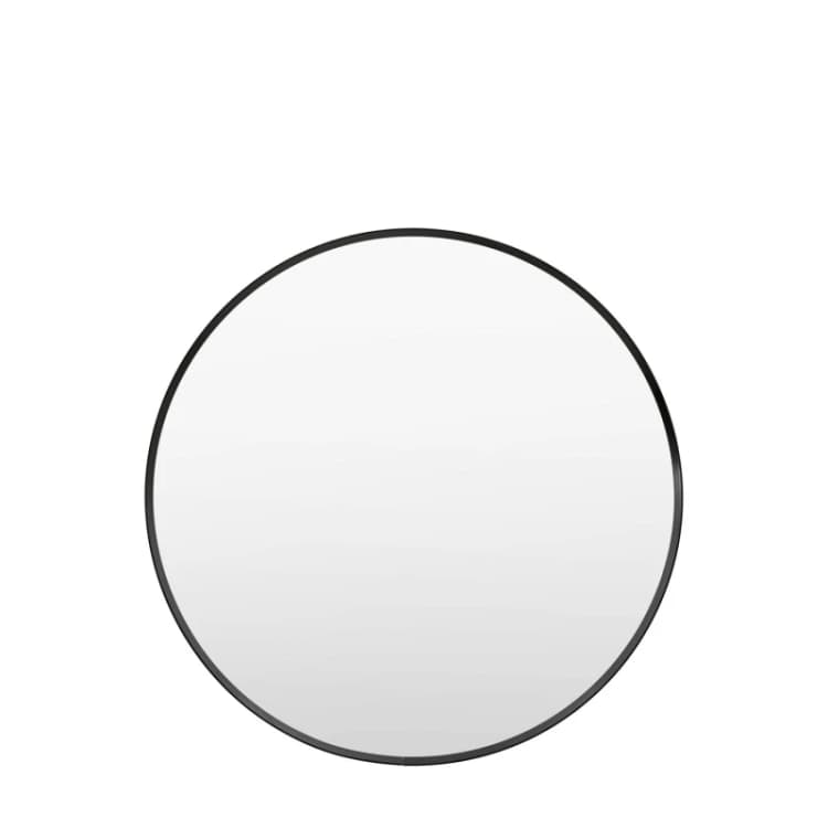 Image of Gallery Holworth Round Mirror, 60x60cm, Black
