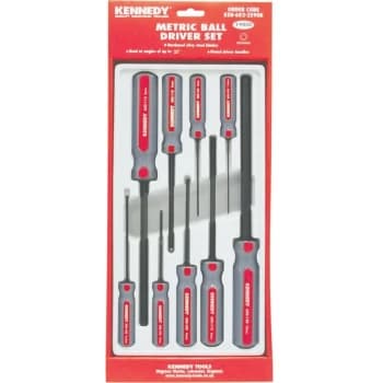 Image of Metric Hexagon Ball Driver Set (9-Pce) - Kennedy