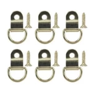 Image of BQ Brass Effect Picture Hook Pack of 6
