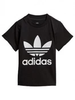 Image of Adidas Originals Infant Trefoil T-Shirt - Black/White