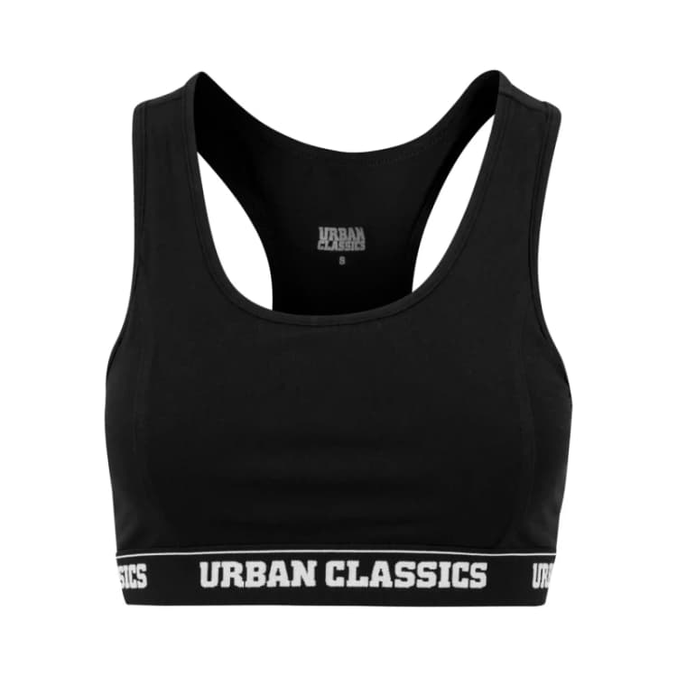 Image of Urban Classics Woman's Urban Classic GT logo bra Noir Female 5XL