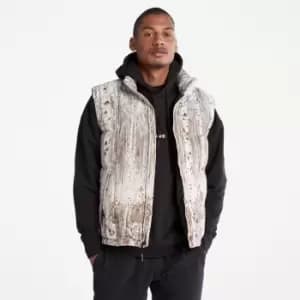 Image of Timberland Graphic Gilet For Men In Beige Navy, Size L