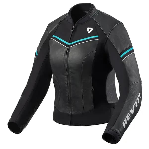 Image of REV'IT! Median Ladies Jacket Black Turquoise Size 38